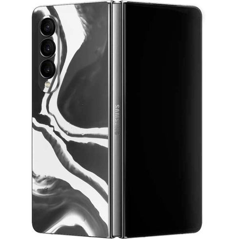 Black Marble Ink Galaxy Z Fold4 5G Skin